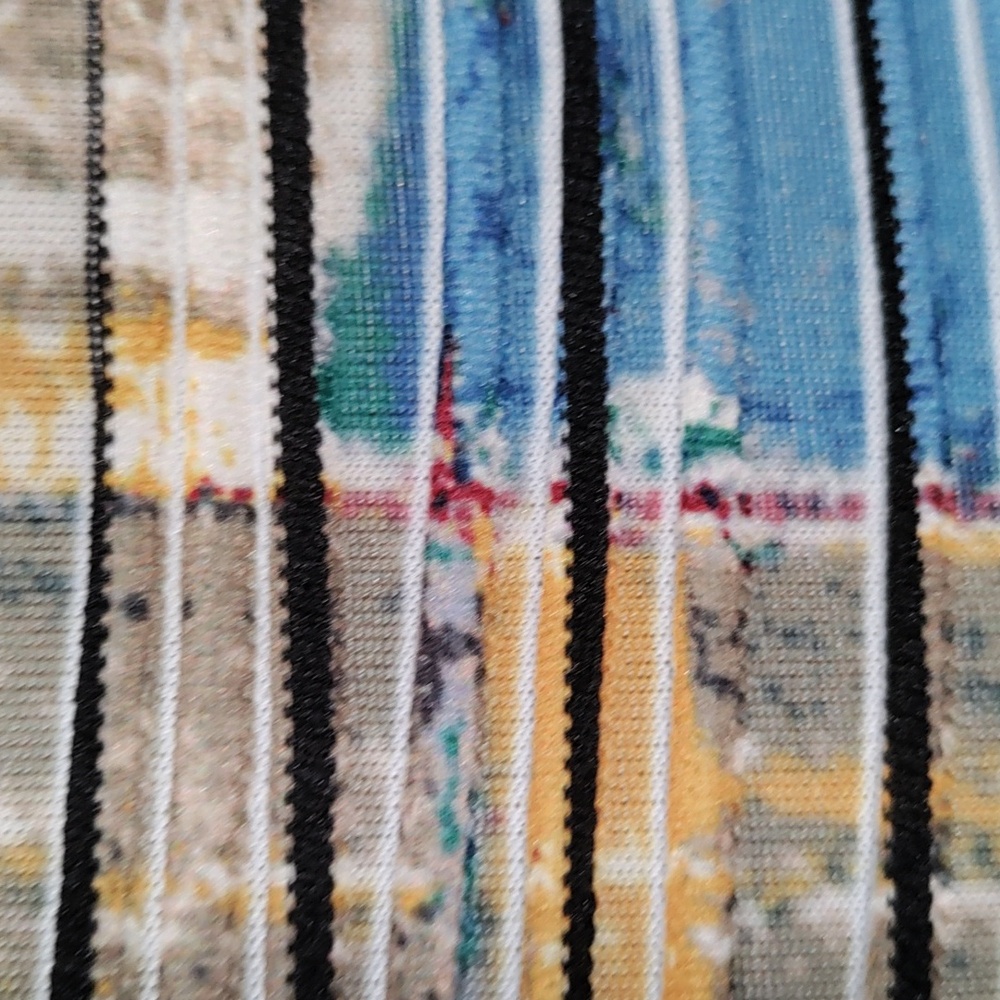 02114 Multiples multi-color pleated patchwork lon… - image 9